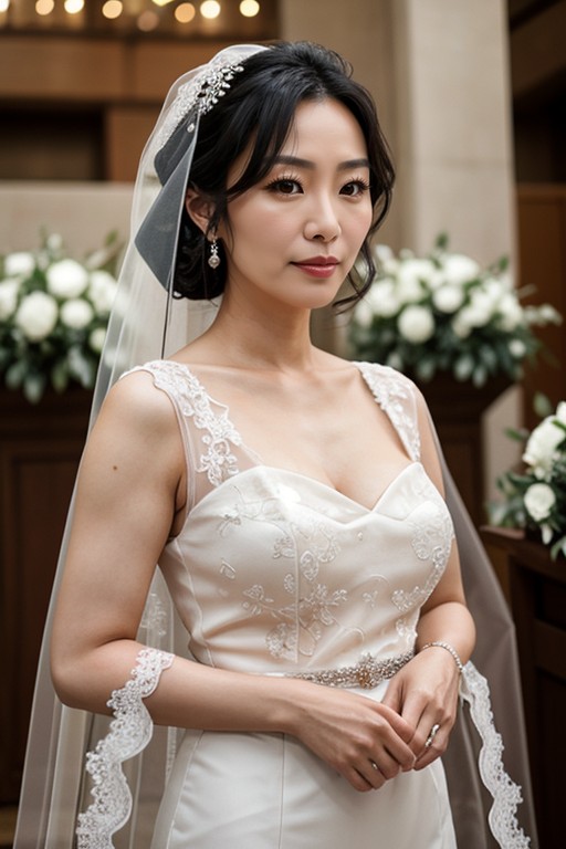 Coreana, 50+, Casamento Pornografia de IA