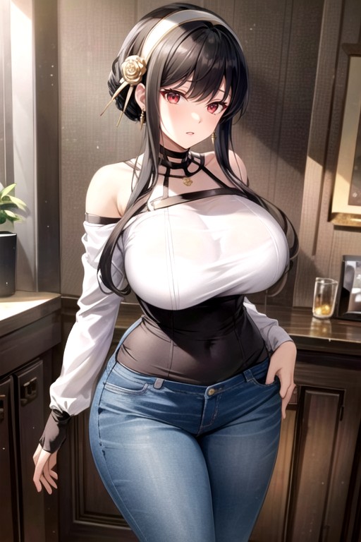 Form Fitting Clothes, Long Sleeves, Sfw AI Porn