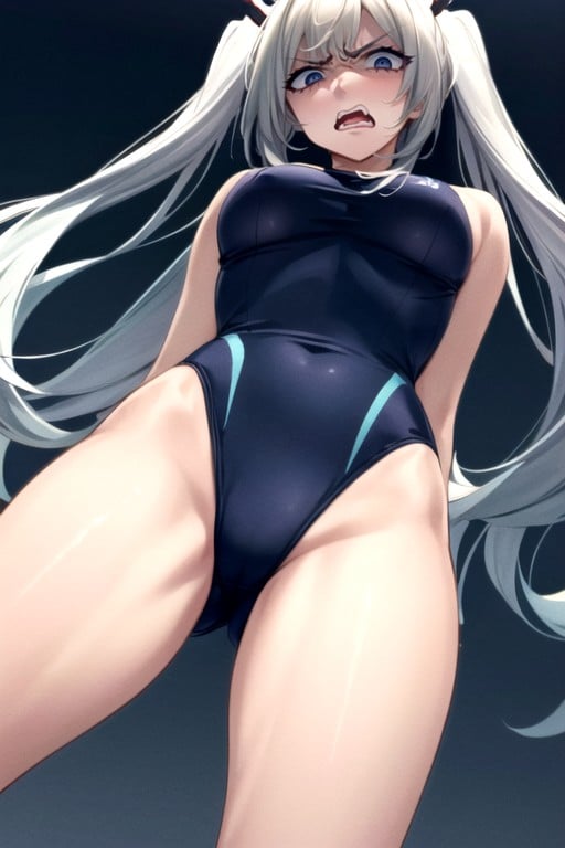 Disgusted, Bottom Up, Swimsuit AI Porn