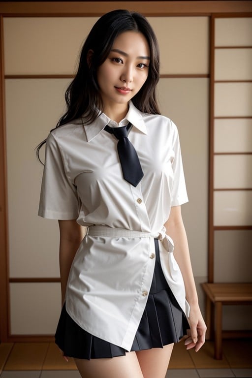 Japonais, Uniforme Scolaire, 20sPorno IA