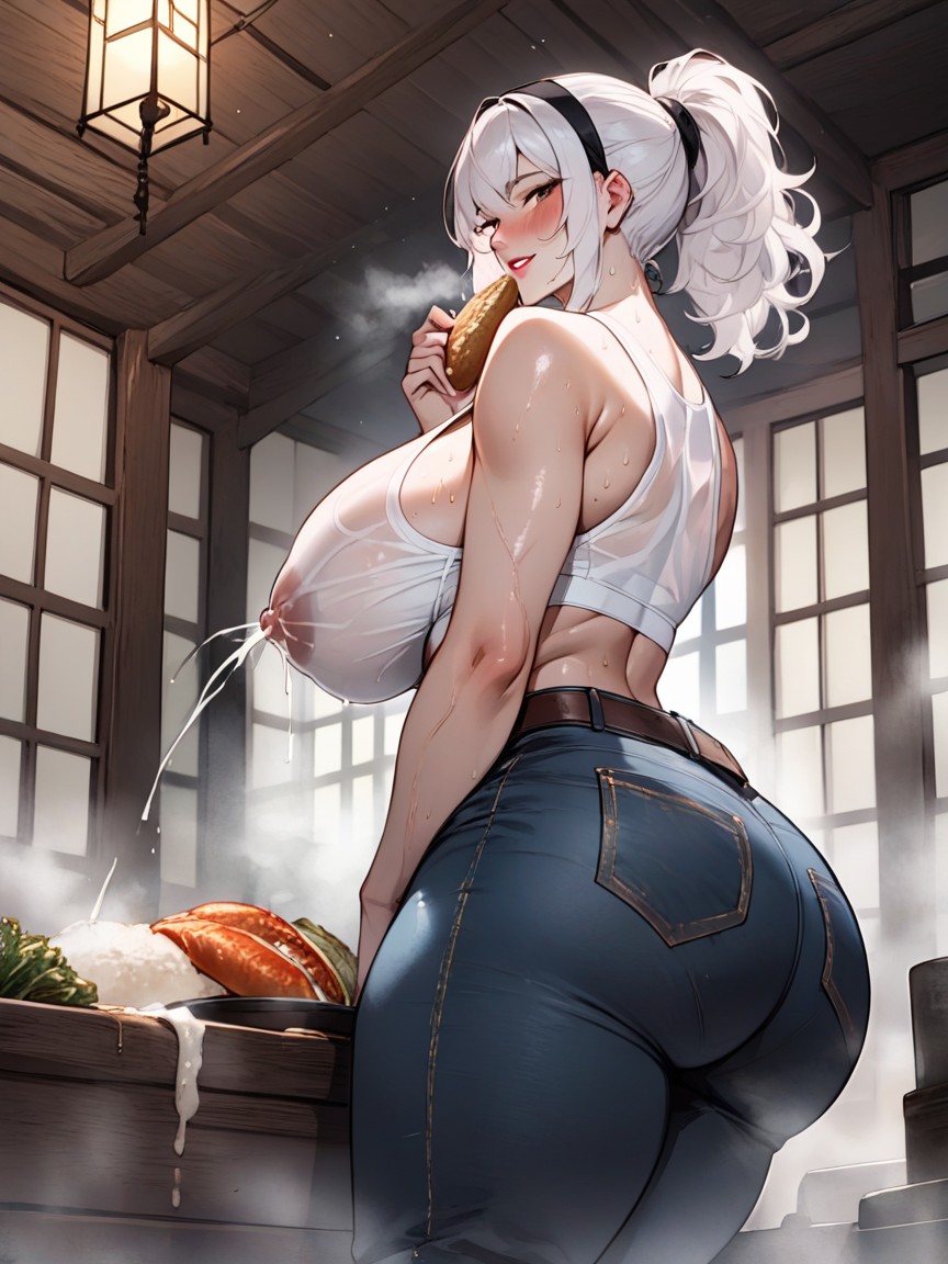 Indoors, Horny, Voluptuous AI Porn
