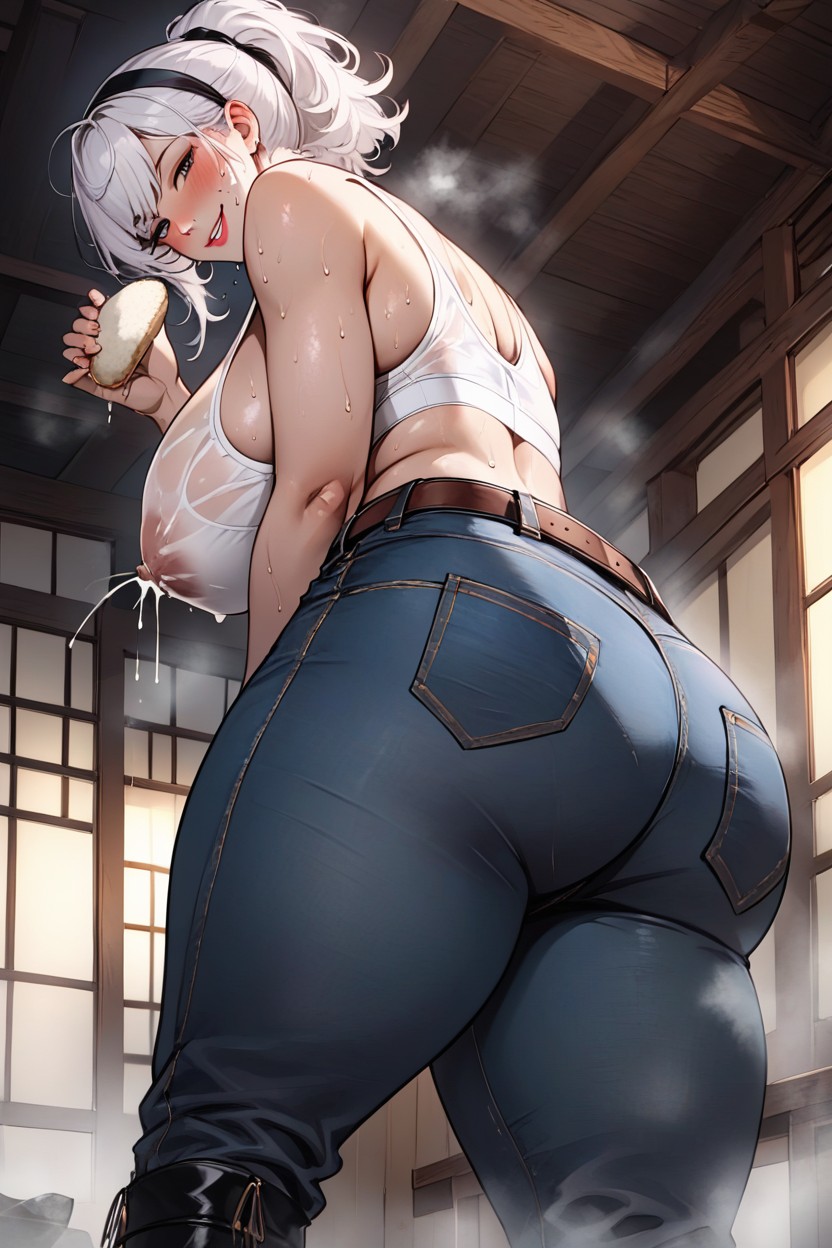 Lightening, Oily, Wet Clothes AI Porn