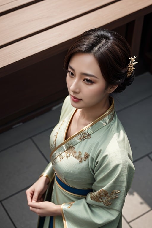 Hanfu Chinois, Poitrine Moyenne, CinématiquePorno IA