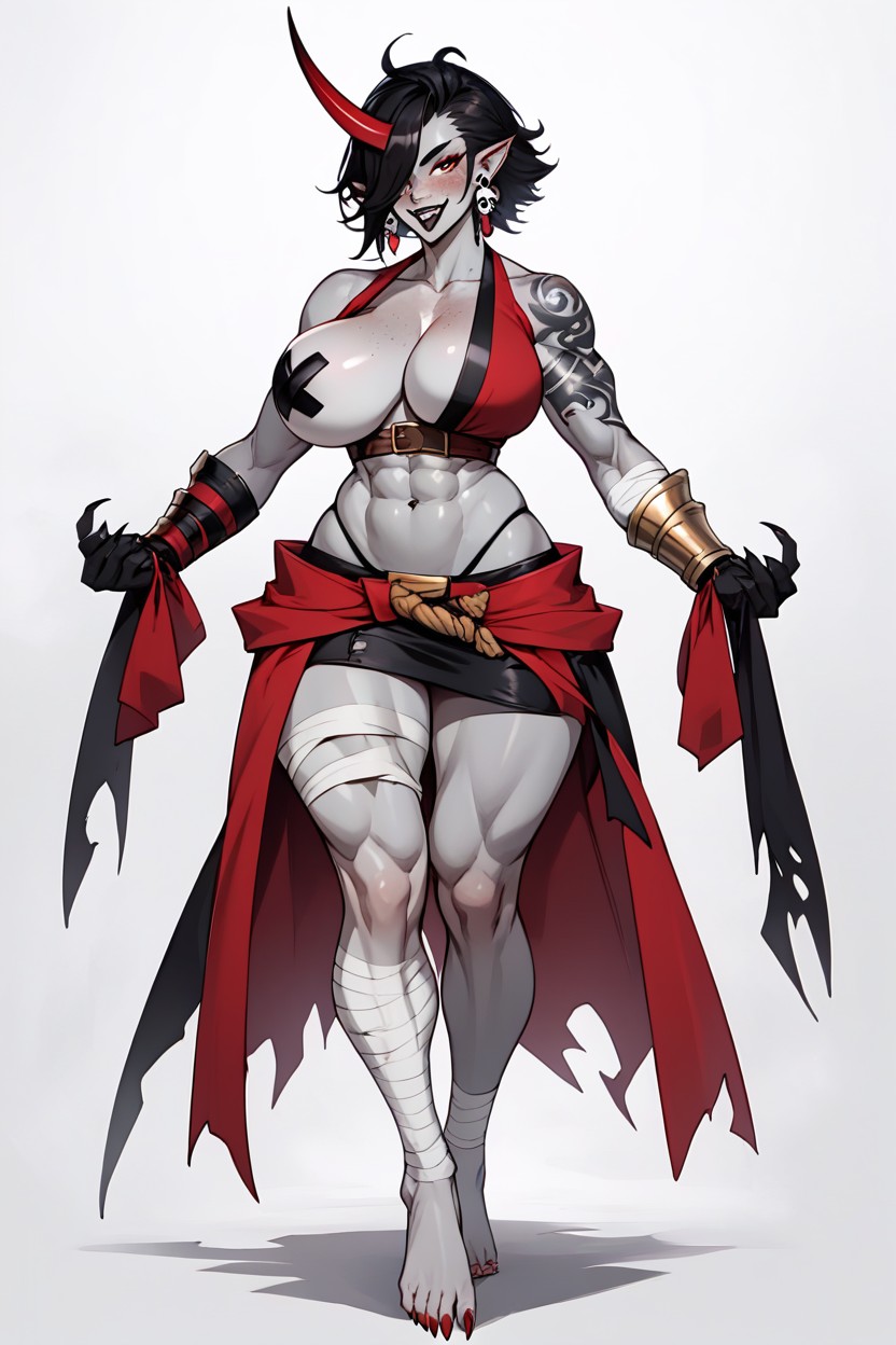 Samurai, Collarbone, Torn Bandages AI Porn