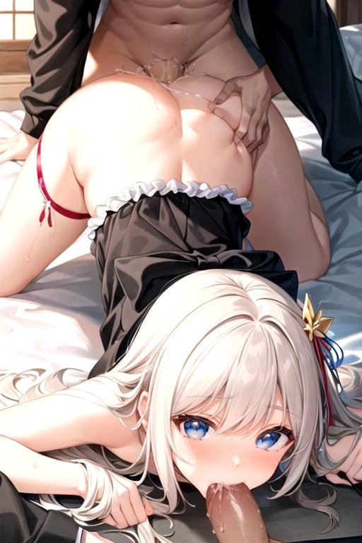 Blue Eyes, Long Length, French Maid AI Porn