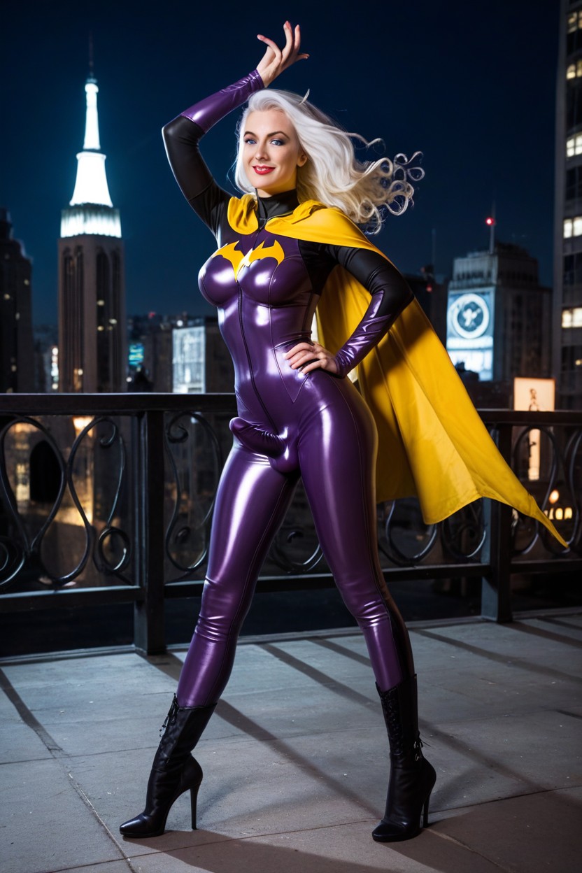 Extremely Thin, Stylish Pose, X-men Rogue Hair Shemale AI Porn