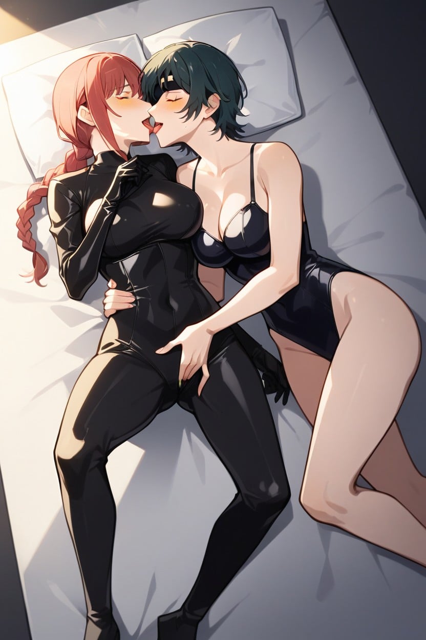 Horny, 2 People, Lesbian Hentai AI Porn
