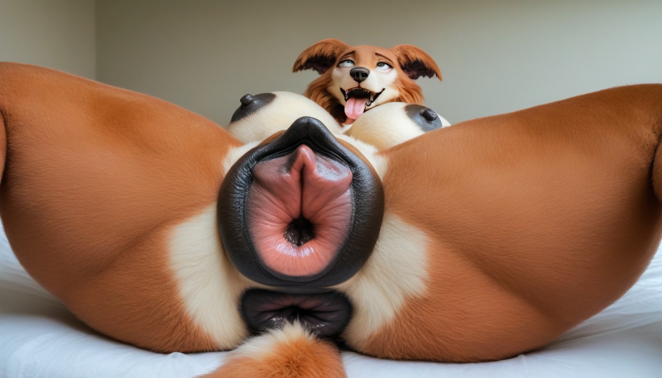 Bestial Juno From Beastars, Excessive Genital Dripping, Dark-brown Anus Furry AI Porn
