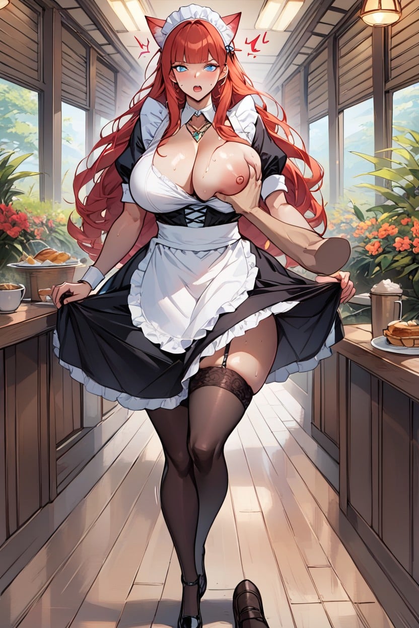 Girl Have Tattoo, Bounce Lines, Poofy Skirt Hentai AI Porn