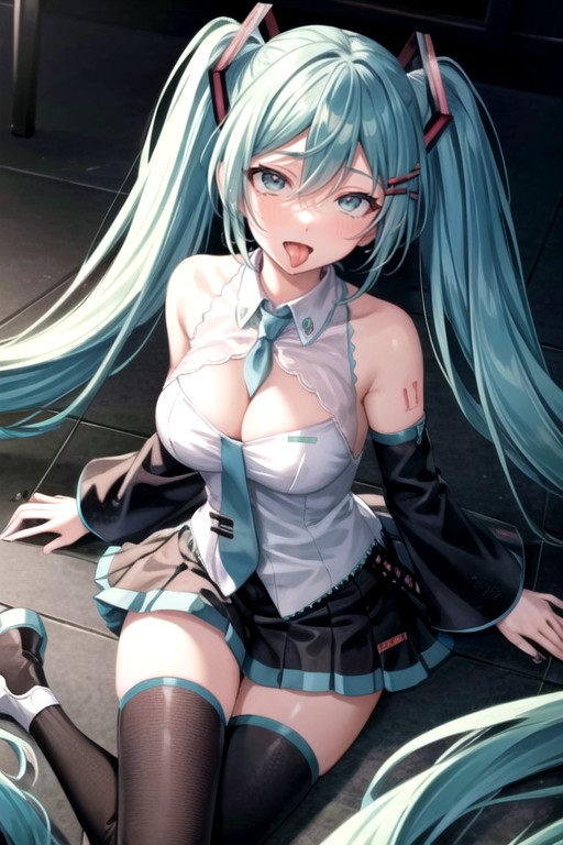 Hatsune Miku, Ahegao, Escote Furry IA