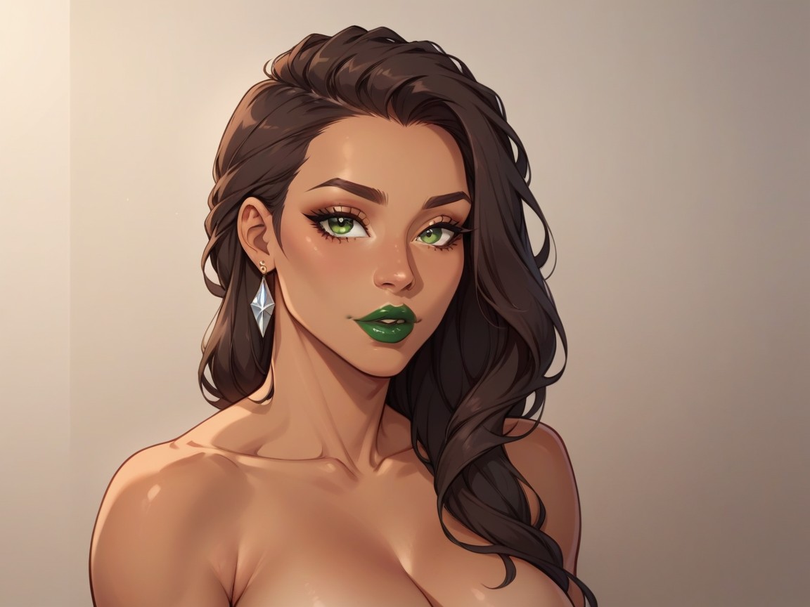 Hourglass Figure, Black Hair, Nsfw AI Porn