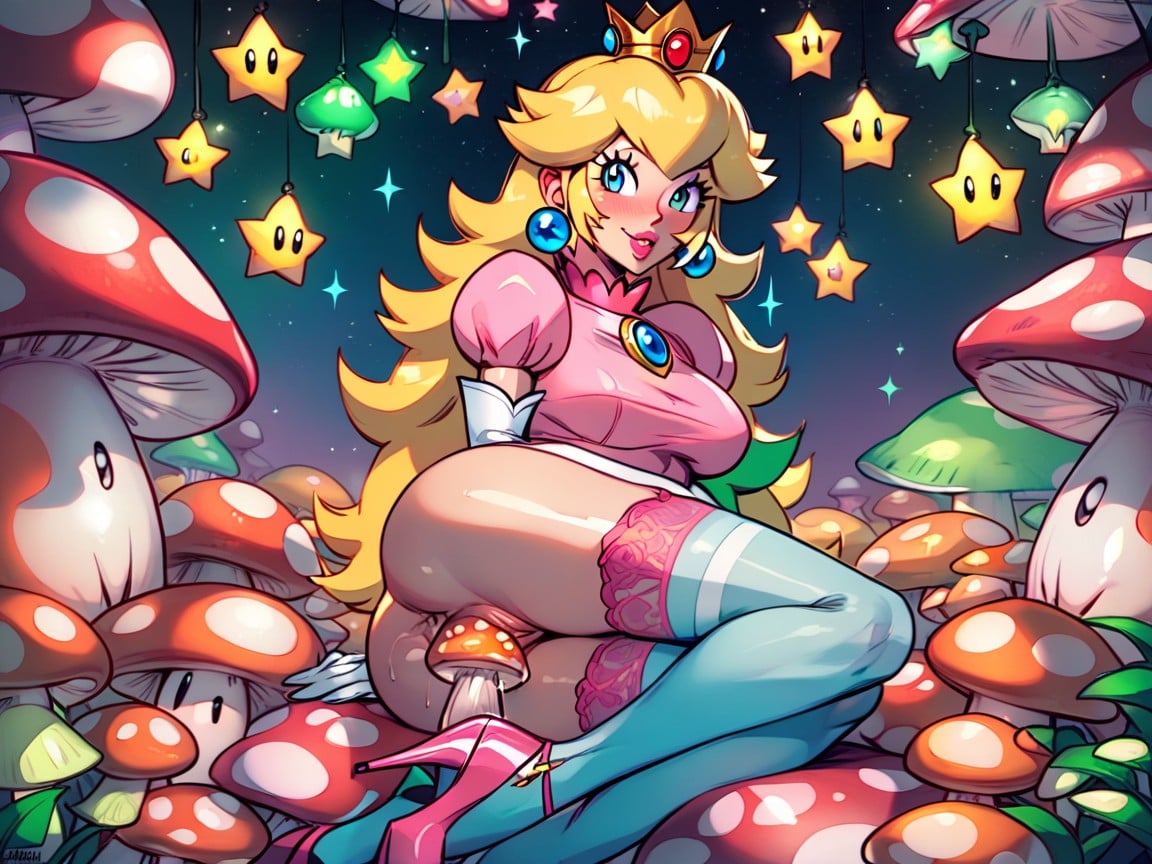 Piranha Plant, Princess Peach, 1 Person AI Porn
