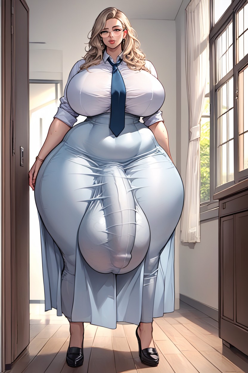 Wide Hips, Nose, Fit Thick Shemale AI Porn