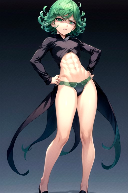 Fit, Tatsumaki (one Punch Man), Hands On Hips Furry AI Porn