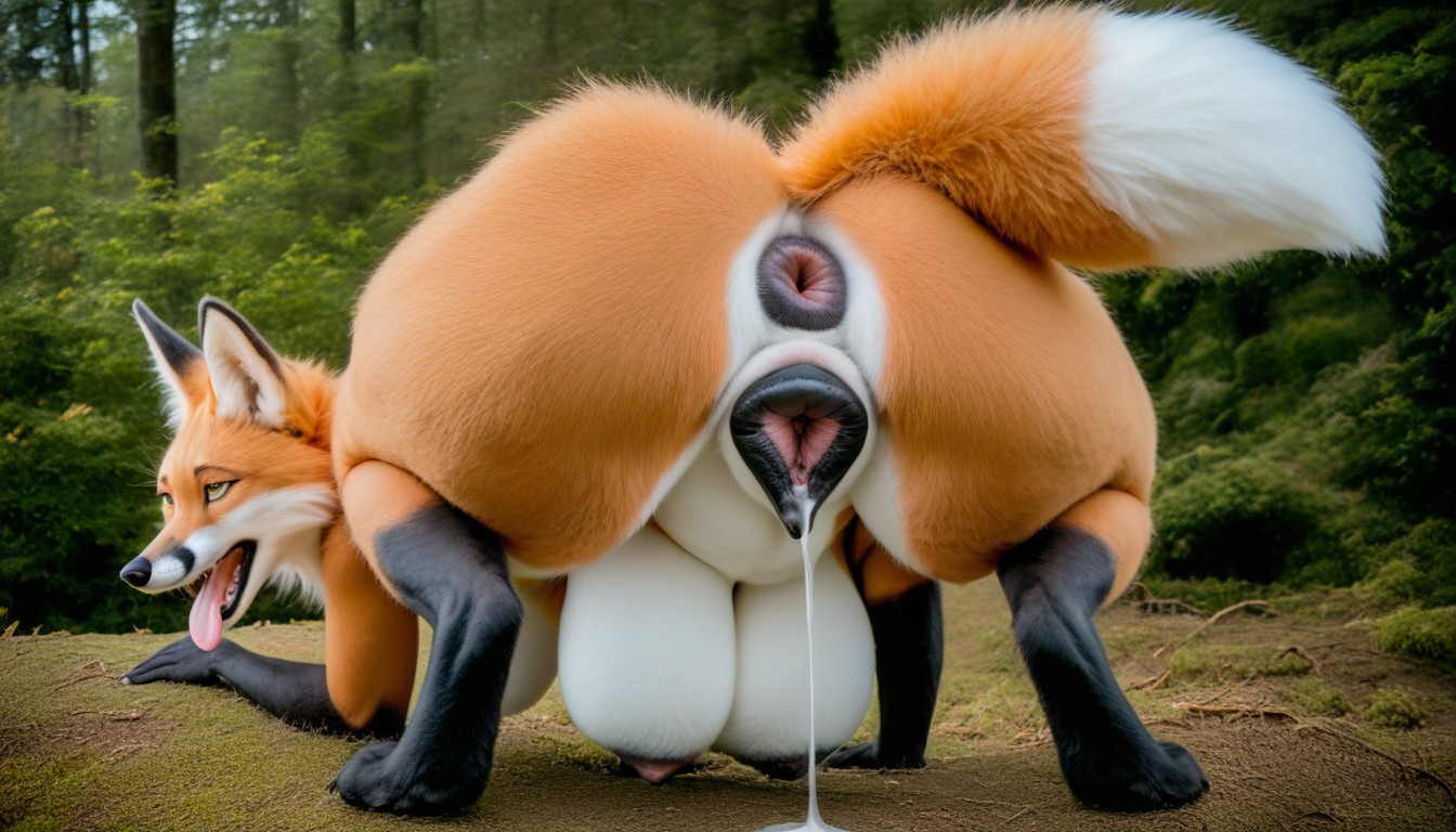 Black Pussy, Detailed Fur, Black Anus Furry AI Porn