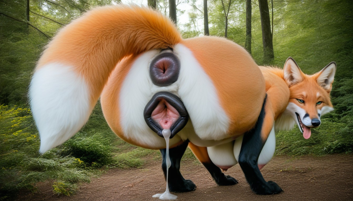 Massive Canine Pussy, Nsfw, Presenting Pussy Furry AI Porn
