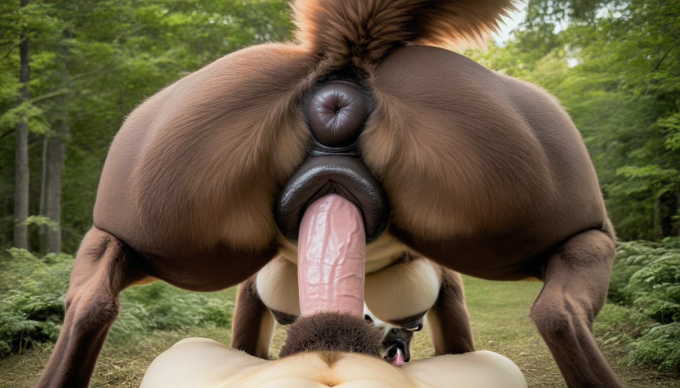Extremely Large Ass, Raising Leg, Excessive Genital Fluid Furry AI Porn