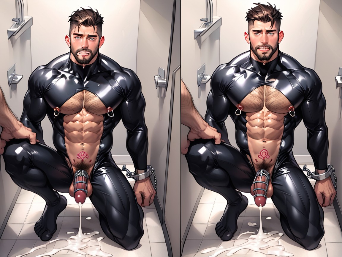 Honey On Floor, Cum On Pecs, Stubble AI Gay Porn