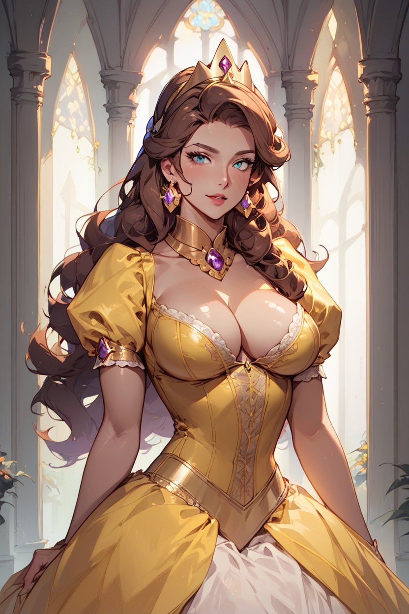 Princess Belle Beauty And The Beast, Princess Belle, Clothes Furry AI Porn