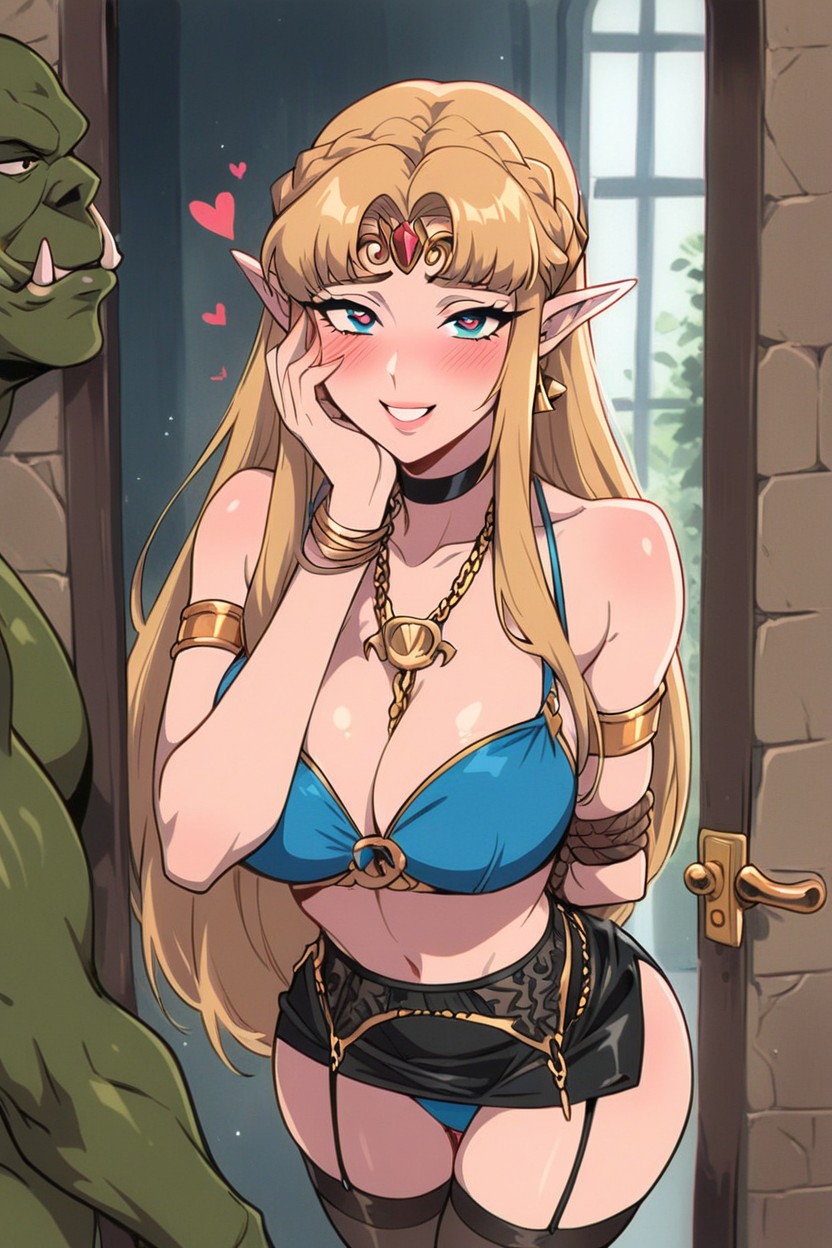 Heart Eyes, Rounded Ass, Medium Length Hentai AI Porn