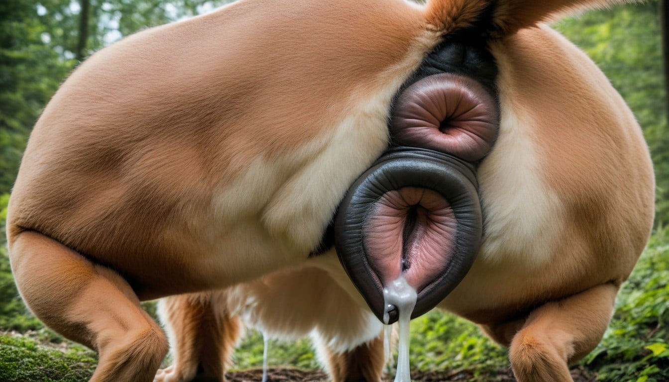 Dog, Detailed Fur, Massive Anus Furry AI Porn
