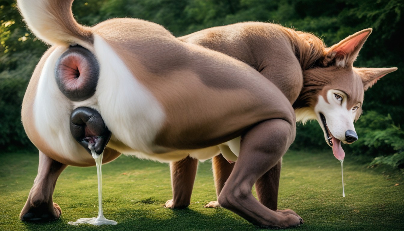 Massive Anus, Foliage In Foreground, Obscured By Foliage Furry AI Porn