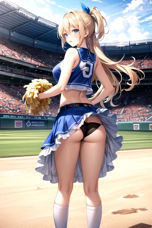チアリーダー, 後方からの視点, パンチラ ファーリーAIポルノ