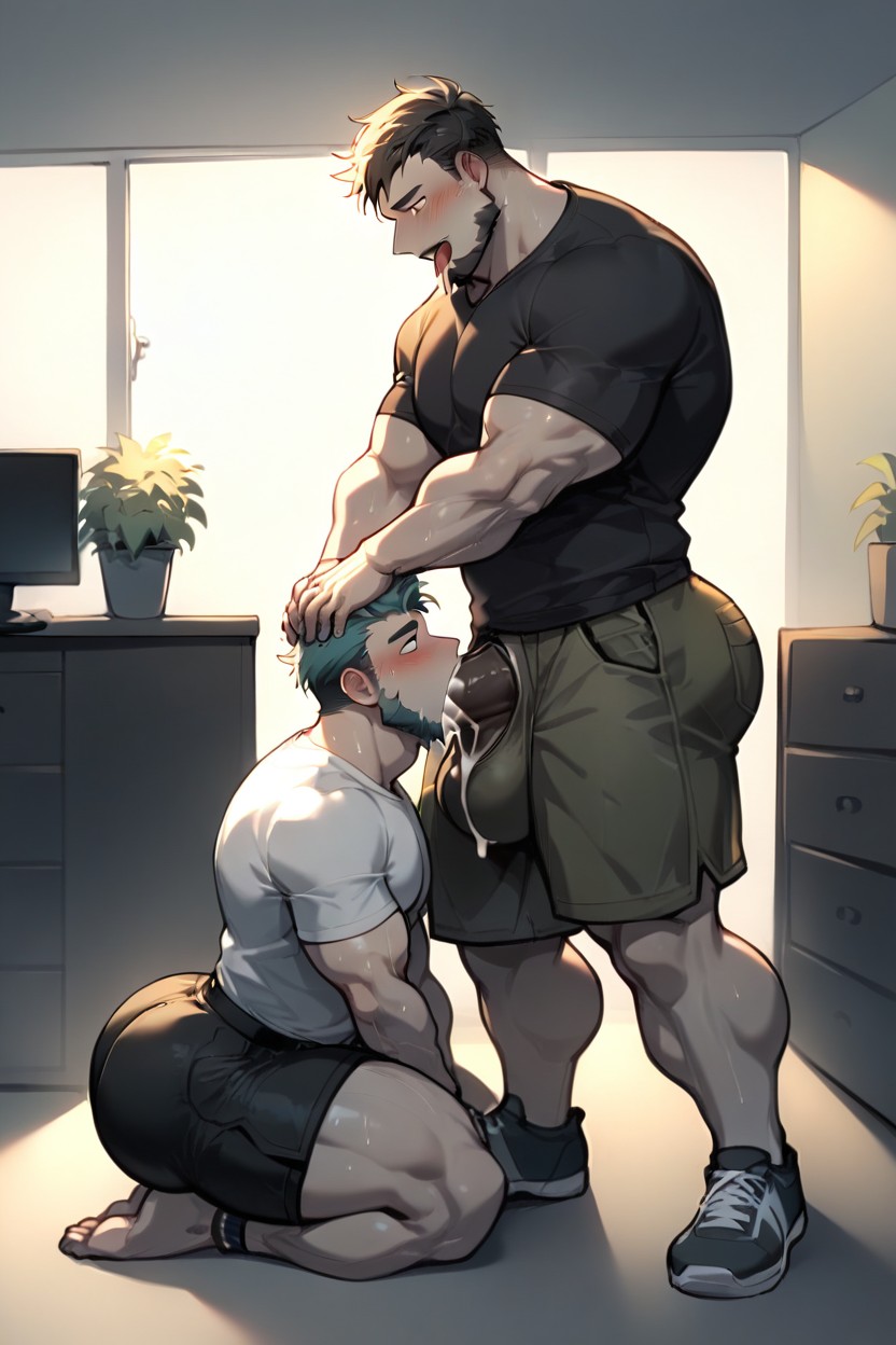 Drooling, Thick Thighs, Big Ass AI Gay Porn