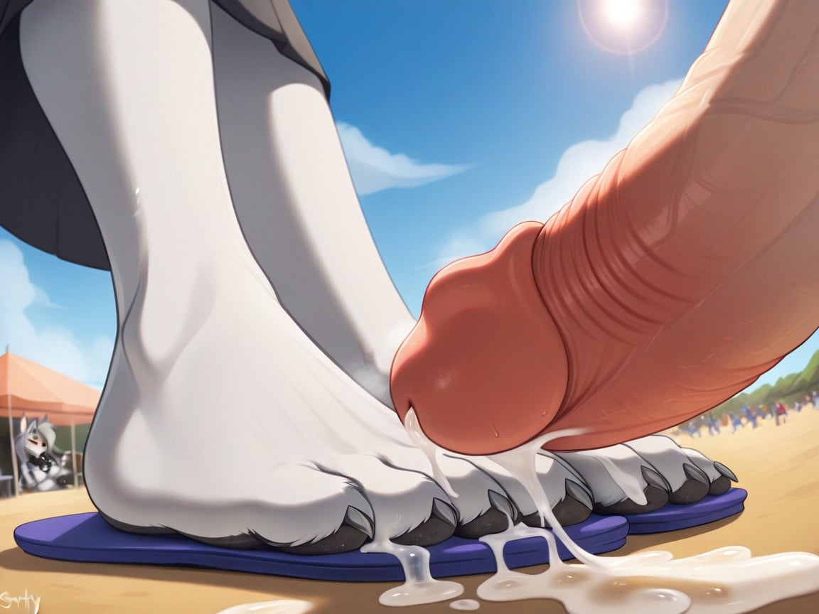 Milf Loona Shoves Foot In Micros Mouth, Loonas Smelly Socks, Micro Licking Her Feet Furry AI Porn