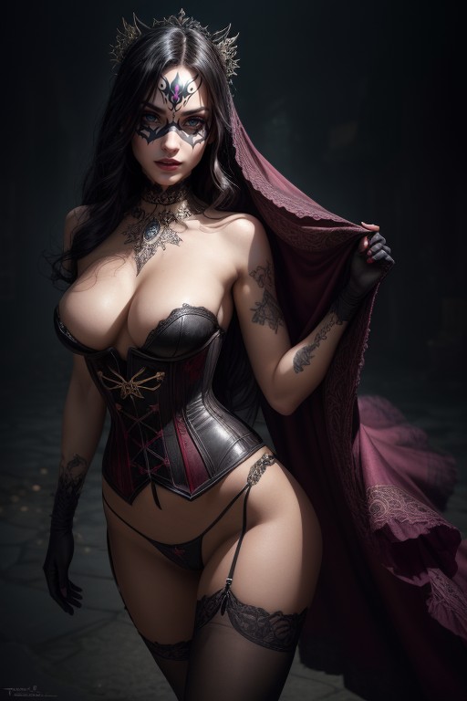Feet, Feet Showing, Intricate Tattoos Pulse With Arcane Mystery Beneath Her Skin Porno IA