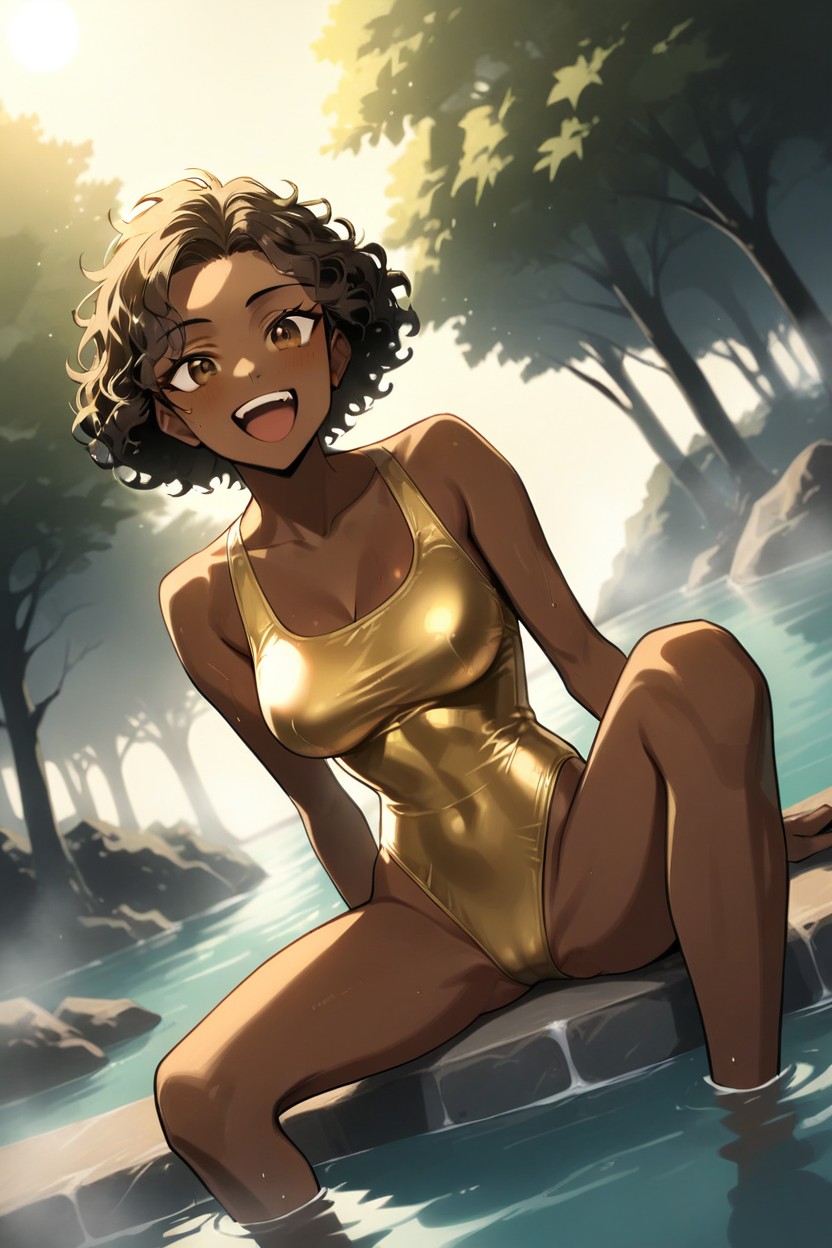 Dawn, Short Abdomen, Big Eyes AI Porn
