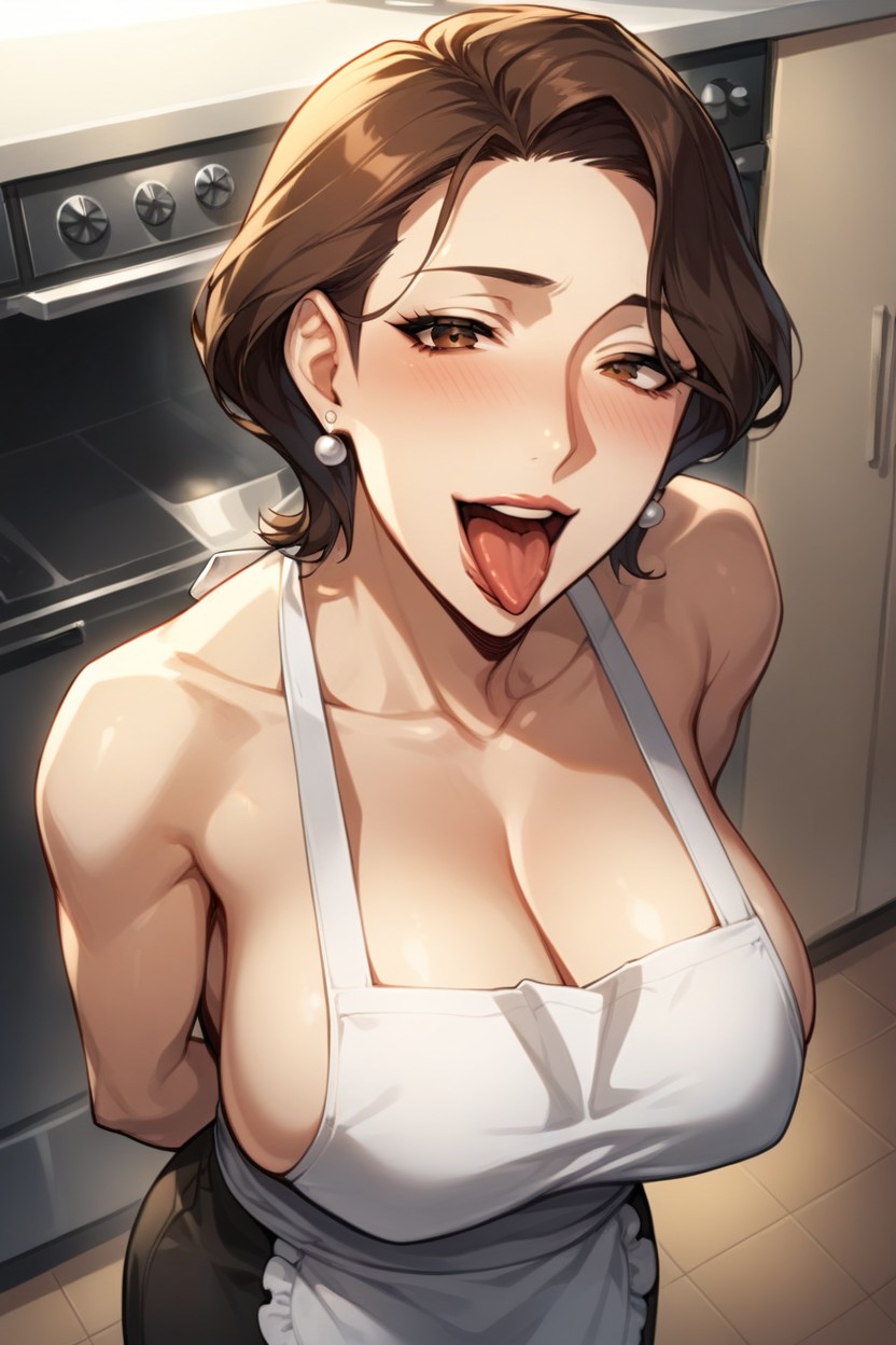 Apron, Embarrassed , Nsfw Hentai AI Porn