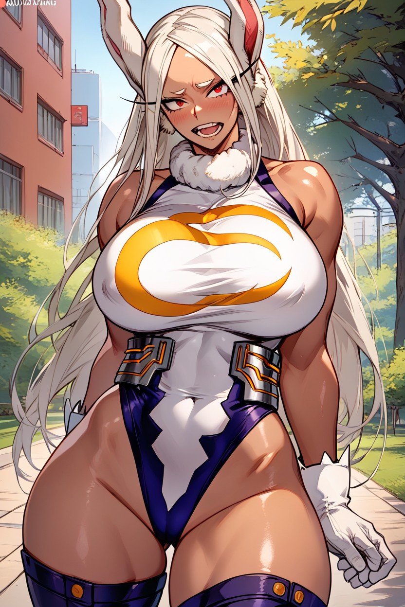 Mirko From My Hero Academia, Massive Boobs, Thighhighs AI Porn