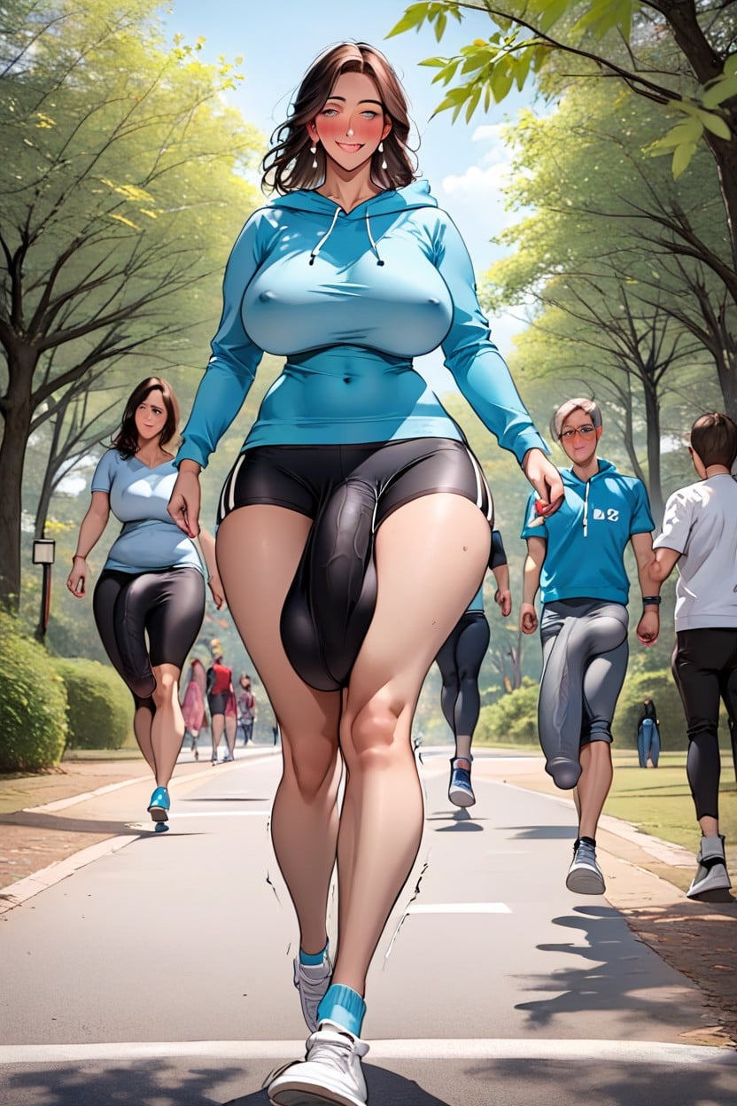 Dynamic Action, Full Body, Form Fitting Clothes Shemale AI Porn