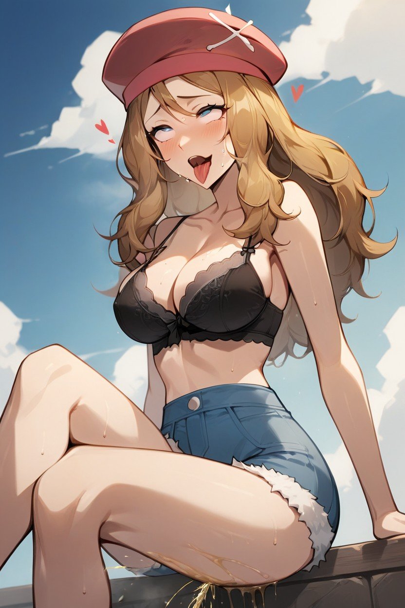 Serena From Pokemon, Standing, Ahegao Shemale AI Porn