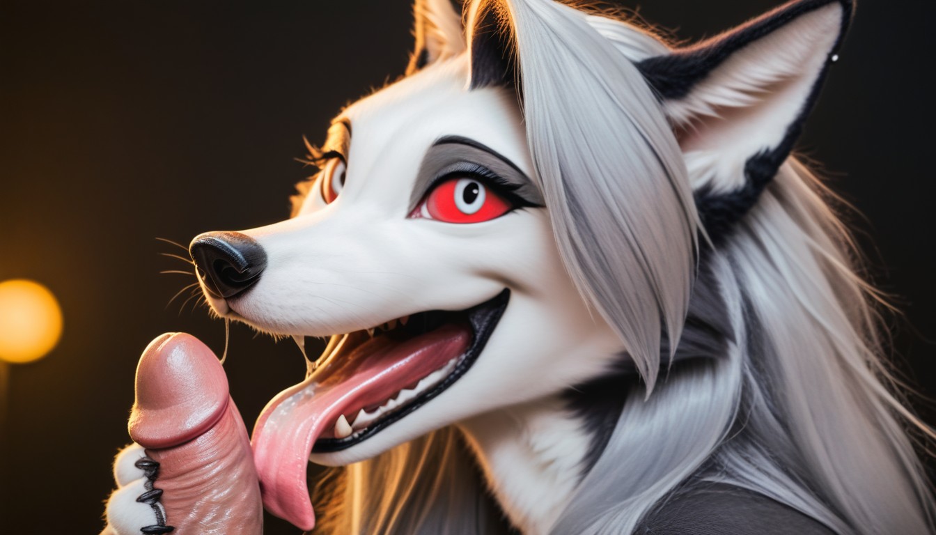 Mouth Agape, Face Shot, Side View Furry AI Porn