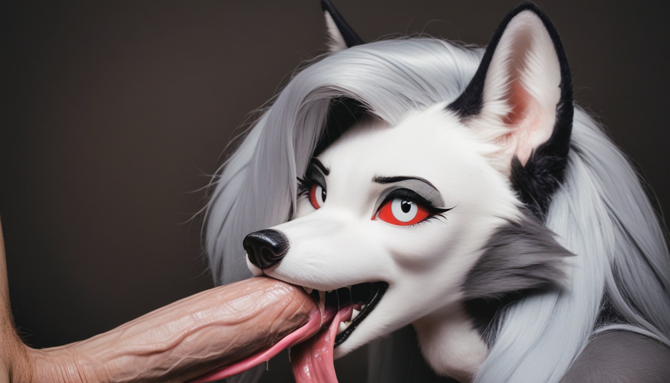 Visible Breath, Large Eyes, Face Shot Furry AI Porn