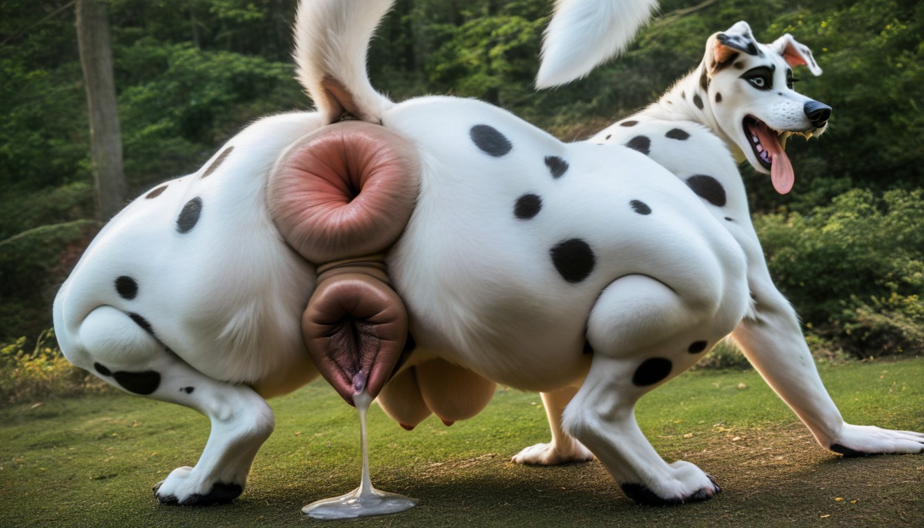 Ahegao, Fur Patterns, Squatting Furry AI Porn