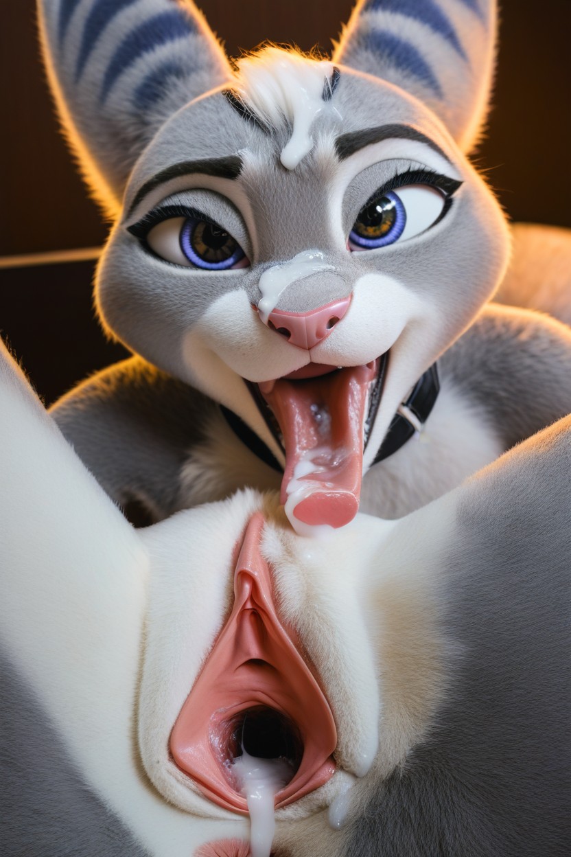 Squirt On Tongue, Squirting, Fit Body Furry AI Porn