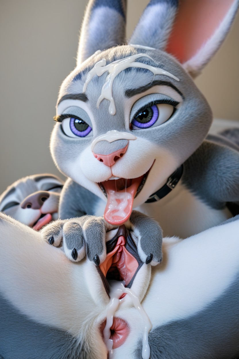 Close-up, Licking Creampie Out Of Pussy, Squirt Furry AI Porn