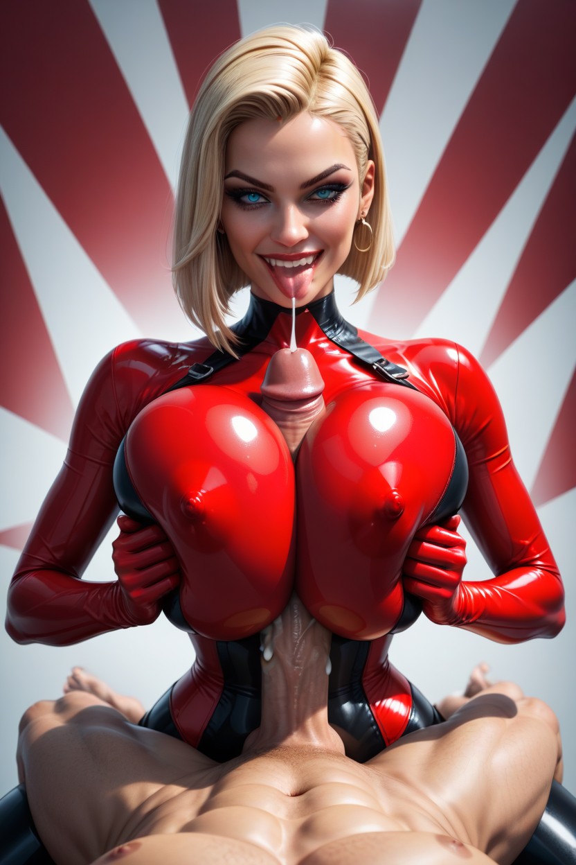 Bust Shot, Round Breasts, Hyper-cock AI Porn