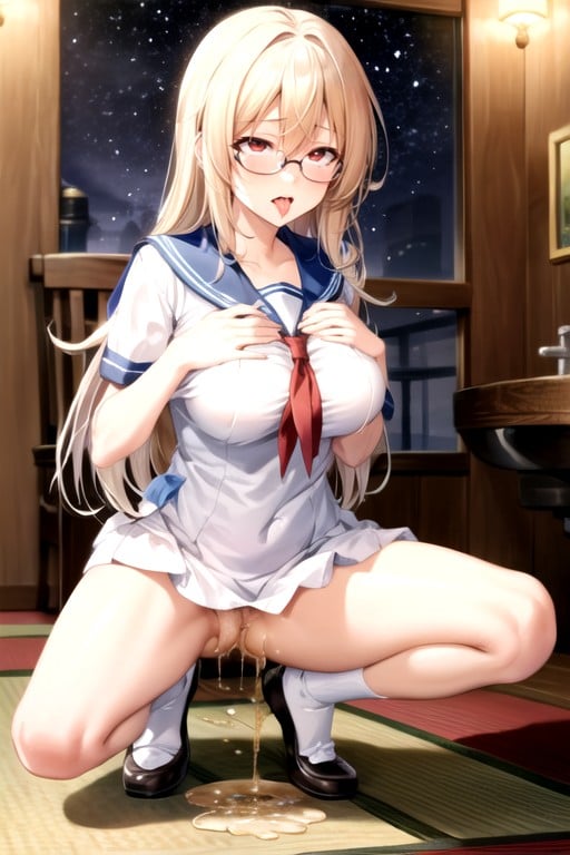 Pee, Pee On Skin, At Midnight Hentai AI Porn