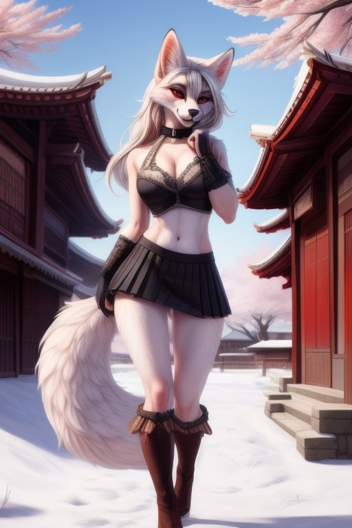 Choker, Thong, Steampunk Furry AI Porn