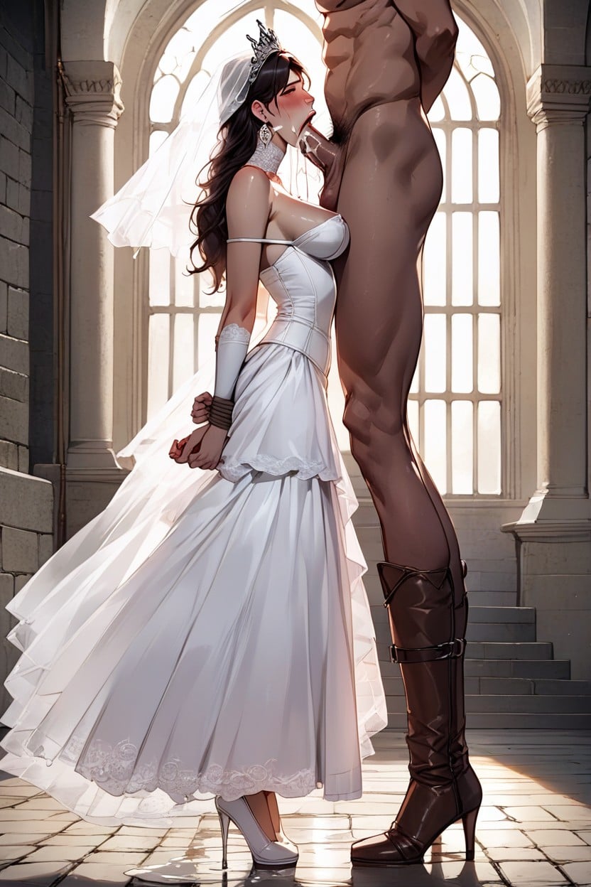 Medieval, Wedding Dress, Breasts AI Porn