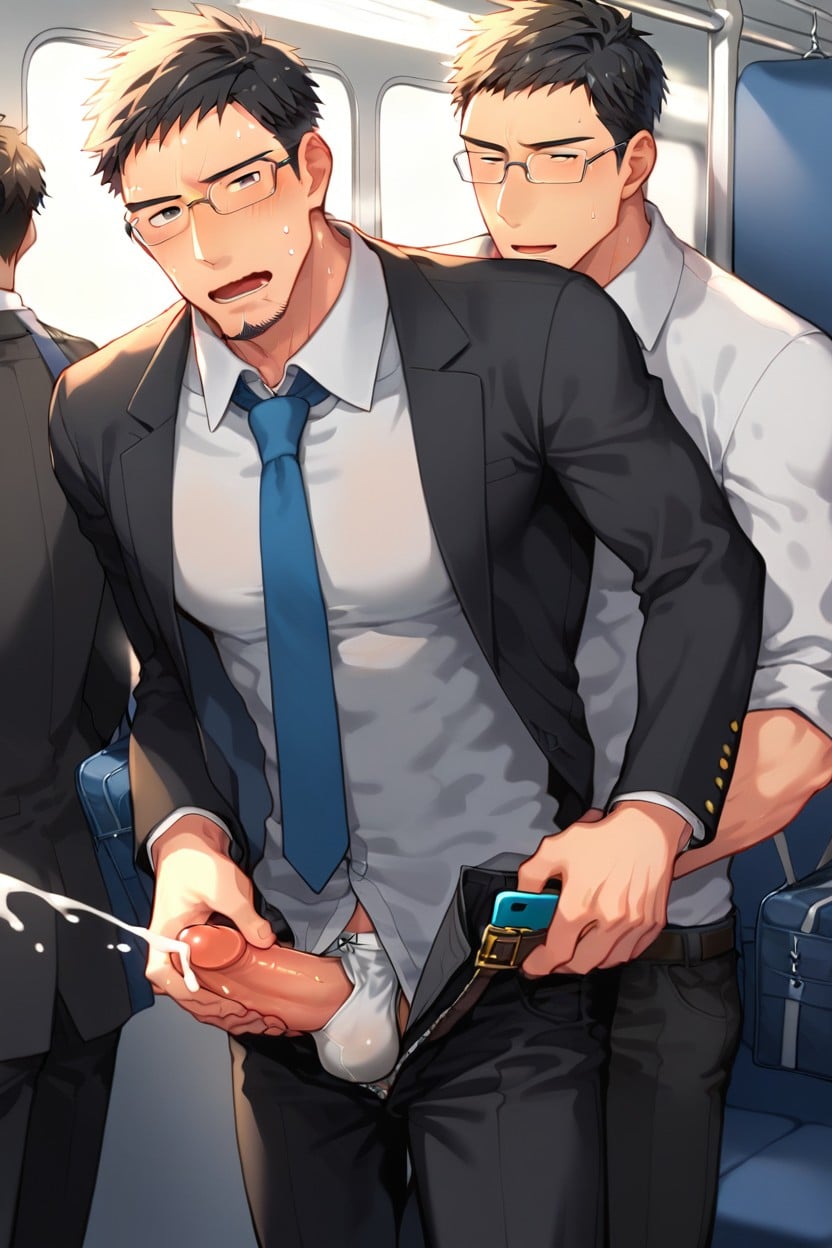Necktie, Muscular Male, Male Focus AI Gay Porn