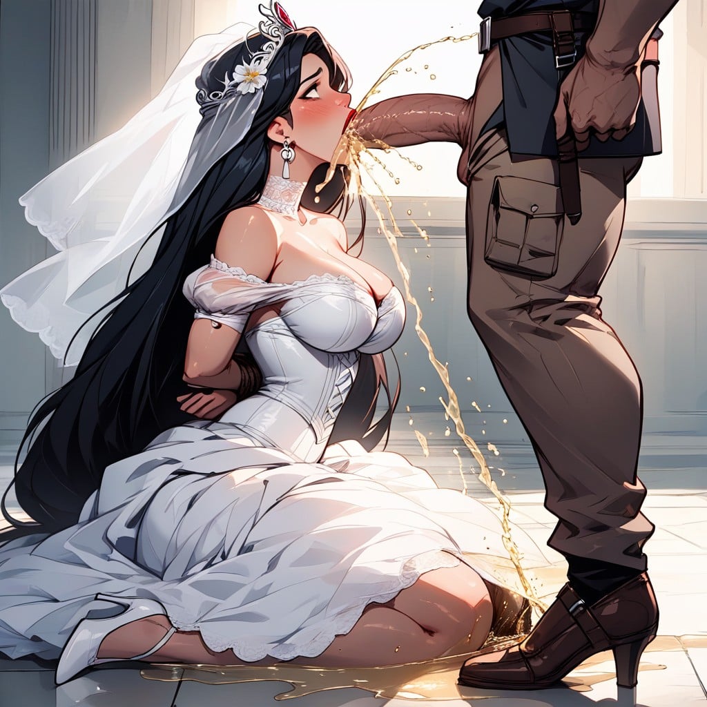 Kneeling, Ultra-fine Details, Breast Flip AI Porn