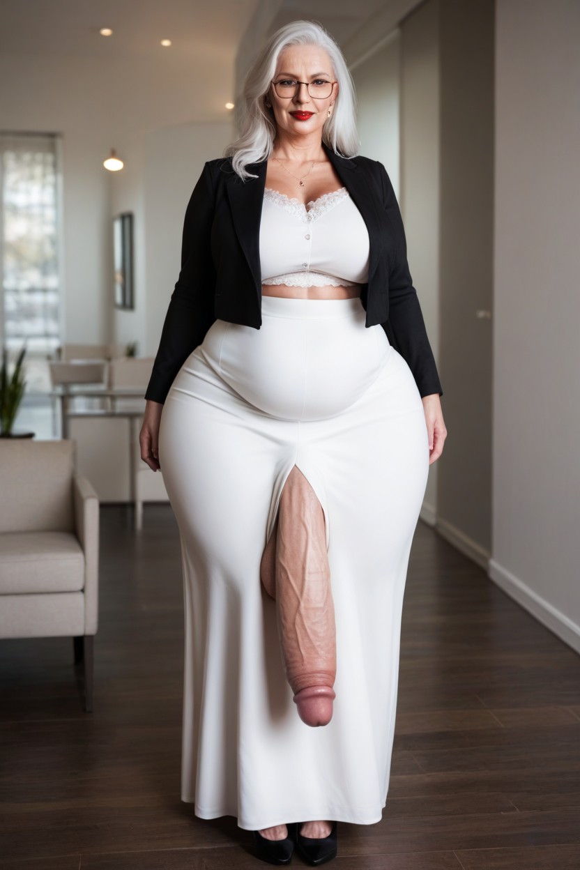 Extremely Large Ass, Pudgy, Giant Bulge Shemale AI Porn