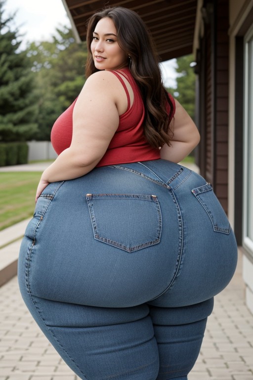 Ass So Big You Can See It From The Front And The Back, Extremely Large Ass, Hyper Bottom Heavy AI Porn
