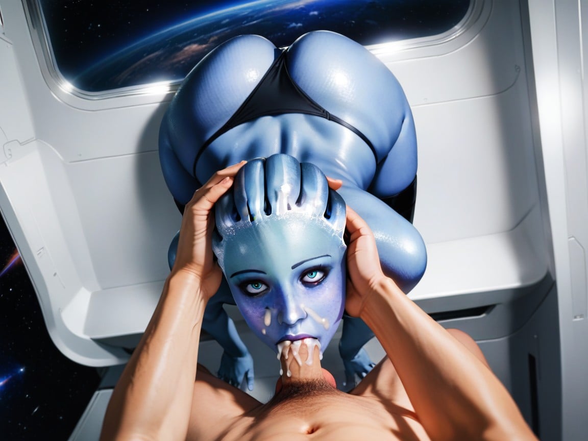 Man Grabbing Her Head, Body, Top Down AI Porn