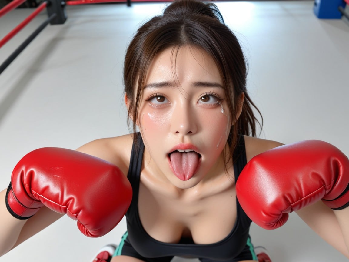 Topless, Ahegao, Sporty Shorts Asian AI Porn